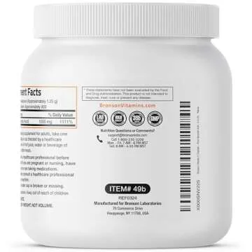 Vitamin C Powder Pure Ascorbic Acid Soluble Fine Non GMO Crystals – Promotes Healthy Immune System and Cell Protection – Powerful Antioxidant - 1 Kilogram (2.2 Lbs)