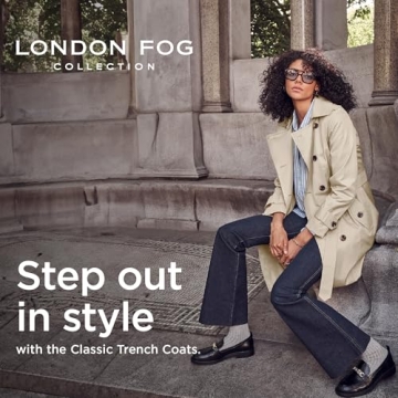 Stylish London Fog Women's Double-Breasted Trench Coat