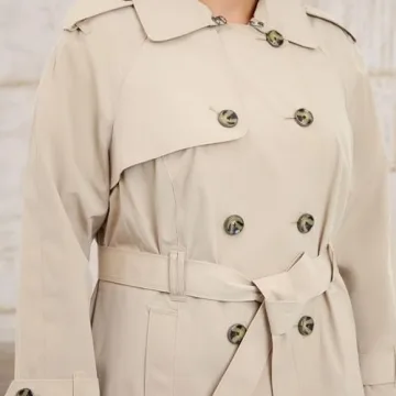 Stylish London Fog Women's Double-Breasted Trench Coat