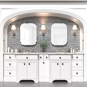 GOAND Silver Wall Mirror-Beveled Edge Frameless Mirror for Bathroom, Vanity, Bedroom,18X24inch Rectangle Mirror