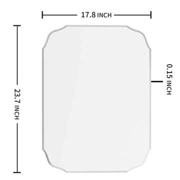GOAND Silver Wall Mirror-Beveled Edge Frameless Mirror for Bathroom, Vanity, Bedroom,18X24inch Rectangle Mirror