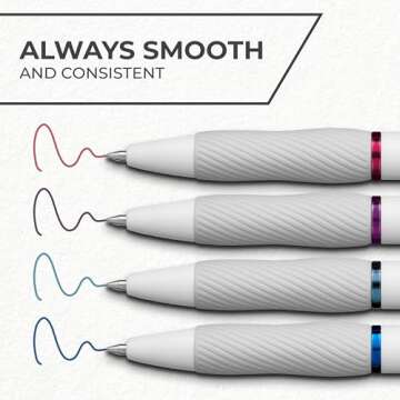 Sharpie S-Gel Pens, Fashion Barrel Gel Ink Pens, Pearl White Body, Medium Point Pens (0.7Mm), Writing Pens, Coloring Pens, Gel Pens For Journaling, Bold Jewel Color Assortment, 4 Count