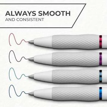 Sharpie S-Gel Pens, Fashion Barrel Gel Ink Pens, Pearl White Body, Medium Point Pens (0.7Mm), Writing Pens, Coloring Pens, Gel Pens For Journaling, Bold Jewel Color Assortment, 4 Count