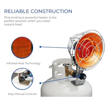 Avenger Infra-Red Tank Top Heater: 15000 BTU Portable