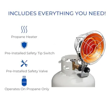 Avenger Infra-Red Tank Top Heater: 15000 BTU Portable