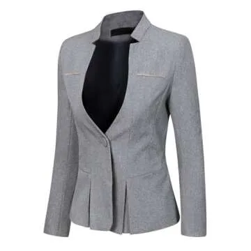 YUNCLOS Women's 2 Piece Business Skirt Suit Set - Slim Fit Blazer
