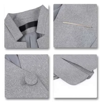 YUNCLOS Women's 2 Piece Business Skirt Suit Set - Slim Fit Blazer