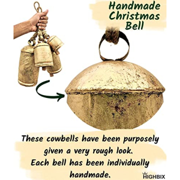 Giant Handmade Vintage Harmony Cow Bells for Decor
