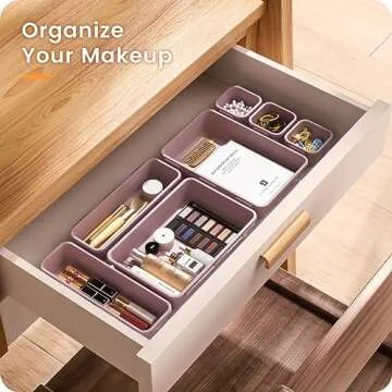 A-LuGei 22PCS Lilac Drawer Organizer for Home & Office