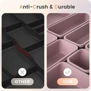 A-LuGei 22PCS Lilac Drawer Organizer for Home & Office