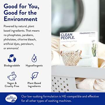 Clean People Fresh Scent Ultra Concentrated Laundry Detergent Sheets 32 count & Fabric Softener Sheets 120 count