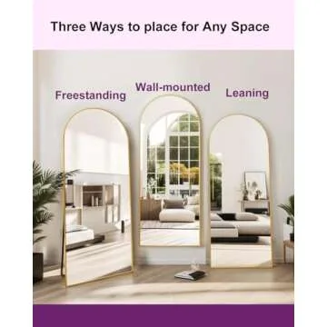 DMWOODFL Elegance Gold Arched Full-Length Mirror - 68 x 26