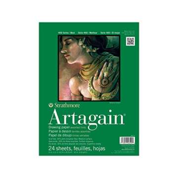 Strathmore - 445-9 Paper 400 Series Artagain Pad, 9"x12", Assorted