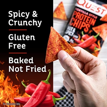 Quest Protein Chips Hot & Spicy 19g Protein 4g Net Carbs