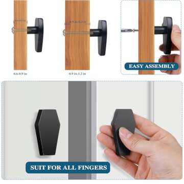 Gothvanity Coffin Cabinet Knobs 8 Pack - Gothic Decor Knobs for Kitchen Cabinet, Drawer Pull, Dresser and Cupboard Handle - Wood- 2.6 x 1.3 Inches - Black