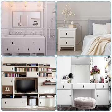 Gothvanity Coffin Cabinet Knobs 8 Pack - Gothic Decor Knobs for Kitchen Cabinet, Drawer Pull, Dresser and Cupboard Handle - Wood- 2.6 x 1.3 Inches - Black