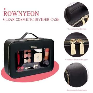 ROWNYEON Large Clear Makeup Bag Home and Travel Storage