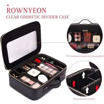 ROWNYEON Large Clear Makeup Bag Home and Travel Storage