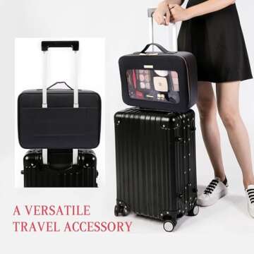 ROWNYEON Large Clear Makeup Bag Home and Travel Storage