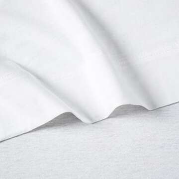 Brielle Home Jersey Knit Cotton Sheet Set - Breathable, Soft, T-Shirt Fabric - White, Queen