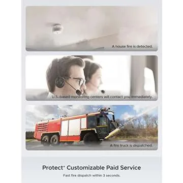 X-Sense Smart Smoke Detector Fire Alarm with Advanced Photoelectric Sensor, Wi-Fi Smoke Detector, App Notifications with Optional 24/7 Professional Monitoring Service, XS03-WX, 3-Pack