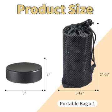 AceFox Ice Hockey Pucks for Practicing and Classic Training, Official Regulation, 6oz Diameter 3" Th...