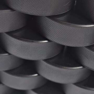 AceFox Ice Hockey Pucks for Practicing and Classic Training, Official Regulation, 6oz Diameter 3" Thickness 1" Black, Set of 12