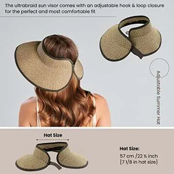 Stylish Ultrabraid Large Brim Visor for Women