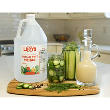 Lucy's Family Owned - Natural Distilled White Vinegar, 1 Gallon (128 oz) - 5% Acidity (White Vinegar, 1 Gallon (128 fl oz.))