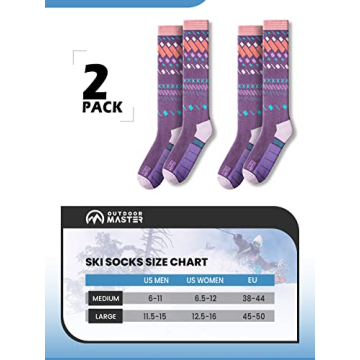 OutdoorMaster Unisex Ski Socks for All Winter Adventures