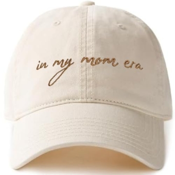 GIFTGET in My MOM ERA HAT - Chic Beige Baseball Cap for Moms with High Ponytail Hole, Perfect Gift f...