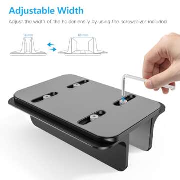 OMOTON Vertical Laptop Stand - Adjustable & Durable Desk Holder