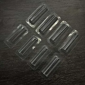 UPTTHOW Clear Plastic Dome Lip Balm Money Holder Craft Waterproof Rectangle Chapstick Money Cash Pounches Gift with Adhesive Back Card Making-10Packs