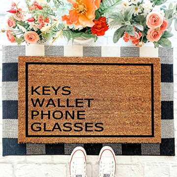 Funny Coir Doormat for Key and Wallet Reminder