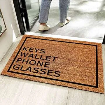 Funny Coir Doormat for Key and Wallet Reminder