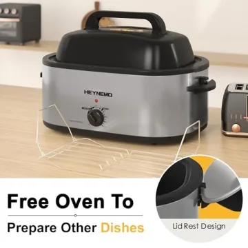 26 Quart Electric Roaster Oven with Self-Basting Lid