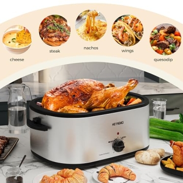 26 Quart Electric Roaster Oven with Self-Basting Lid