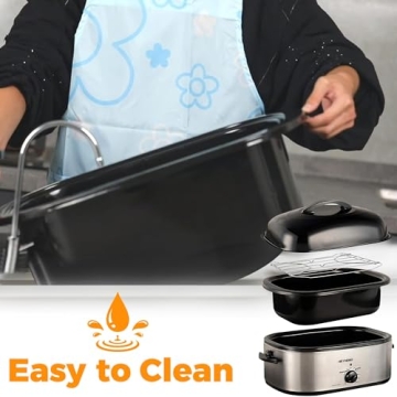 26 Quart Electric Roaster Oven with Self-Basting Lid