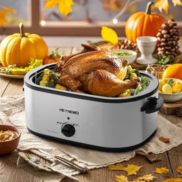 26 Quart Electric Roaster Oven with Self-Basting Lid