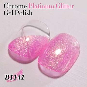 Double Rhythm 15ML Glitter Gel Polish Shimmer Reflective Holographic Color Magnetic for Nail Art Sal...