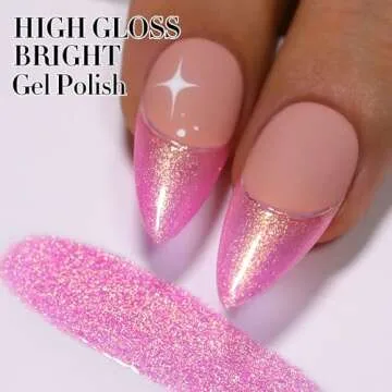 Double Rhythm 15ML Glitter Gel Polish Shimmer Reflective Holographic Color Magnetic for Nail Art Salon DIY at Home (B1141)