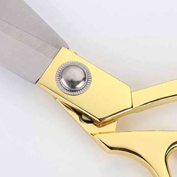 SUNLAND Professional Stainless Steel Heavy Duty Tailor Scissors Gold