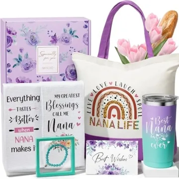 Thoughtful Birthday Gifts for Grandmother with Tumbler and Tote