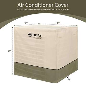 COSFLY Outdoor Air Conditioner Cover - Windproof & Durable