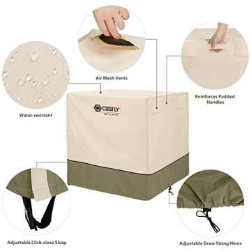 COSFLY Outdoor Air Conditioner Cover - Windproof & Durable