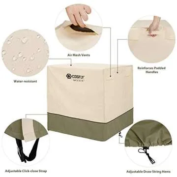 COSFLY Outdoor Air Conditioner Cover - Windproof & Durable