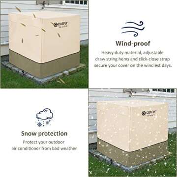 COSFLY Outdoor Air Conditioner Cover - Windproof & Durable