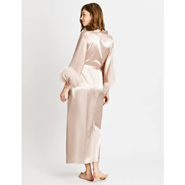 Elegant PRODESIGN Satin Kimono Robe for Weddings and Spa