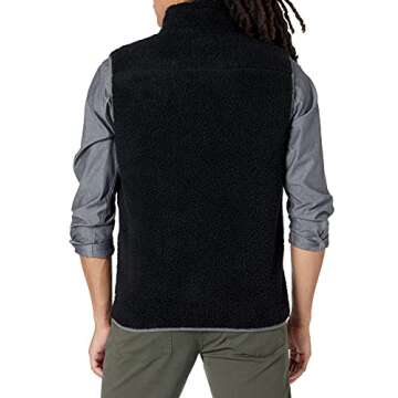 Goodthreads Men's Sherpa Fleece Vest, Black, XX-Large