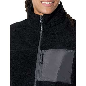 Goodthreads Men's Sherpa Fleece Vest, Black, XX-Large